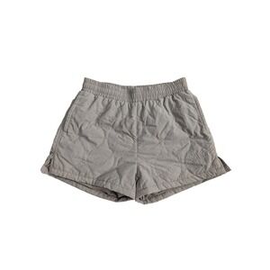 Sacre Quilted Nylon Mesh Lined Shorts Tan Size S Streetwear Inseam 3.5